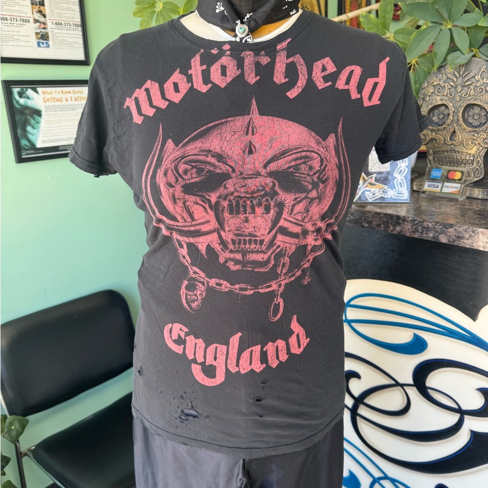 Black and red Motörhead Graphic T-Shirt